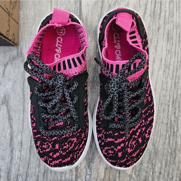 Club Canvas Pink and Black Sock Shoes Size 11T - Picture 3 of 12